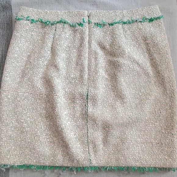 J Crew Cream Glitter Tweed Mini Skirt - Picture 5 of 6